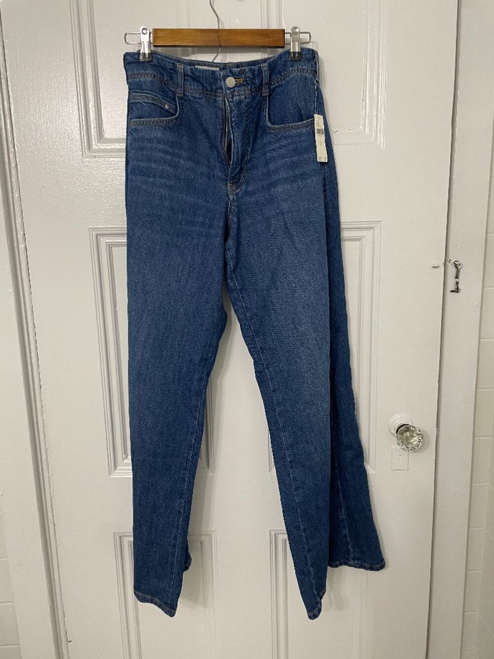 Pilcro Adi Mid-Rise Flare Jeans Dark Denim 27 - Picture 6 of 9